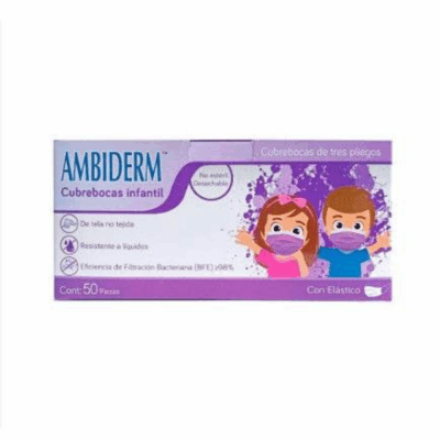 CUBREBOCAS INFANTIL MORADO