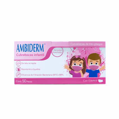 CUBREBOCAS INFANTIL ROSA