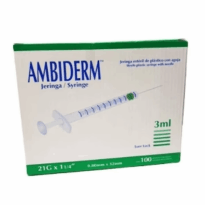JERINGA 3ML C/100 AMBIDERM