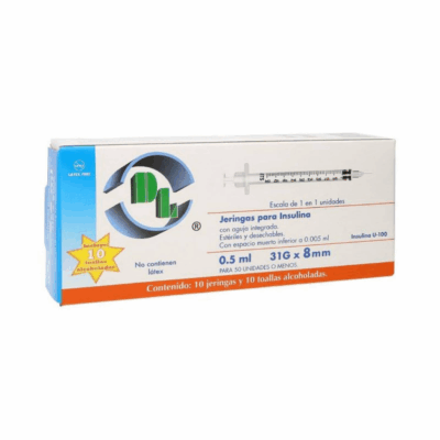 JERINGA INSULINA 0.5ML C/10