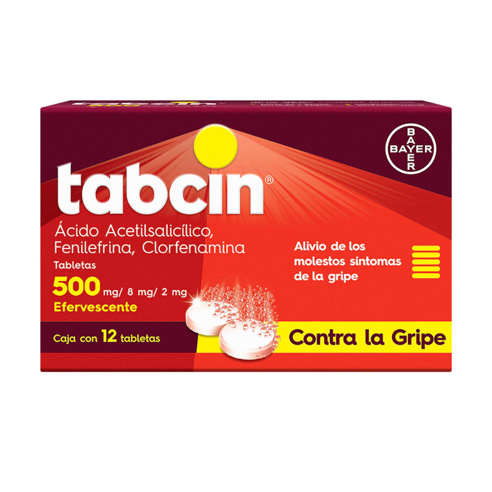TABCIN ROJO EFERVECENTE 500 MG// 12 TAB