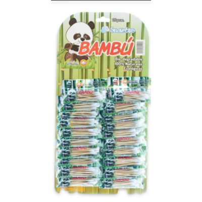HISOPO EXHIBIDOR BAMBU C/20