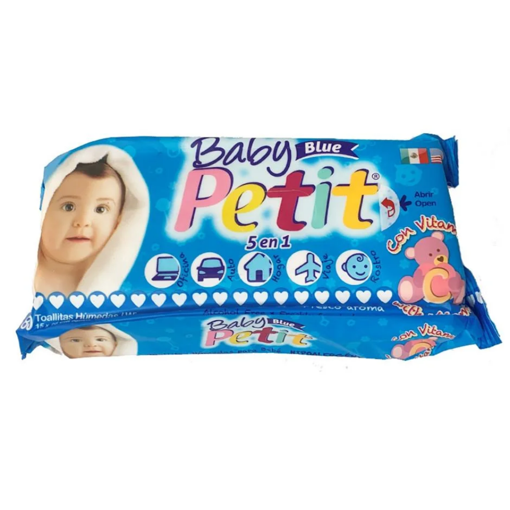 TOALLITAS HUMEDAS BABY PETIT AZUL C/80