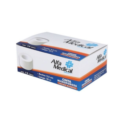 CINTA MICROPOROSA BLANCO 2.5 X 10